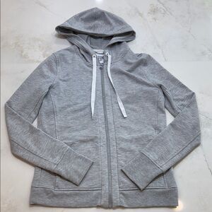 Light Gray Zip-Up Hoodie Sweater for Women - Soft Everyday Layer